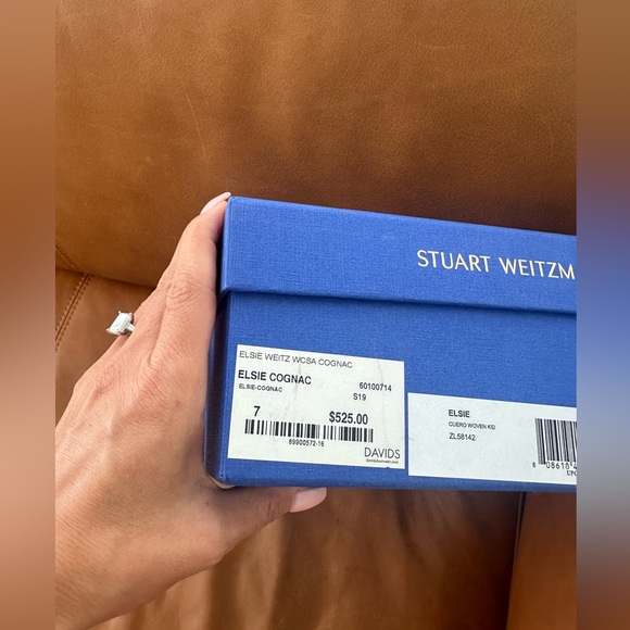 Stuart Weitzman Elsie Woven Leather Espadrille Wedge - Picture 8 of 8